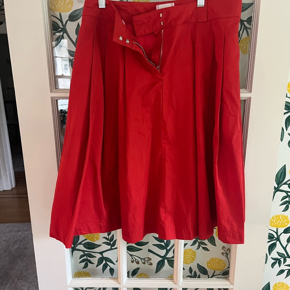 BDG Red Knee-Length A-Line Skirt
